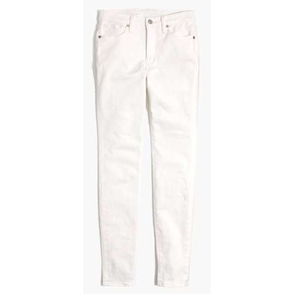 Madewell Denim - Madewell 9 inch high rise skinny white jeans 8612